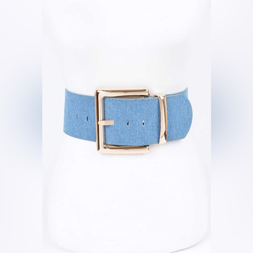 Denim Elastic Waist Statement Belt